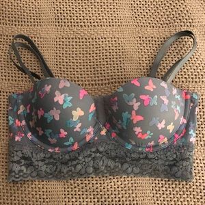 Butterfly Pattern Bustier Pink by Victoria Secret
